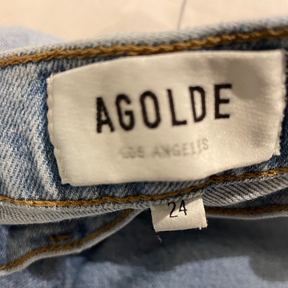 Aritzia AGOLDE jeans size 24 light wash - Picture 3 of 10